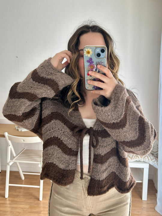 Gilet à rayures à noeuds Noeline