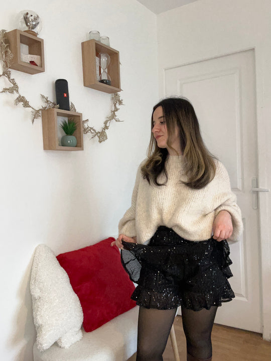Jupe-short à sequins Roxanne