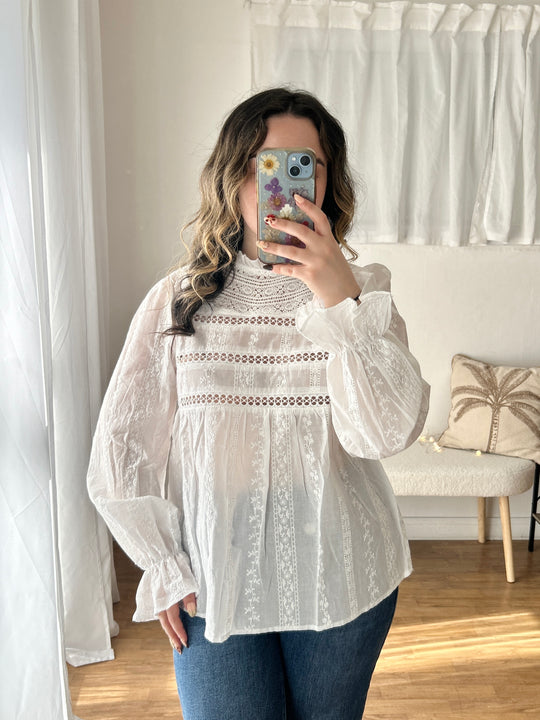 Blouse avec dentelle Naya
