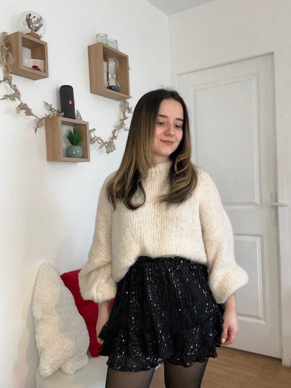 Jupe-short à sequins Roxanne