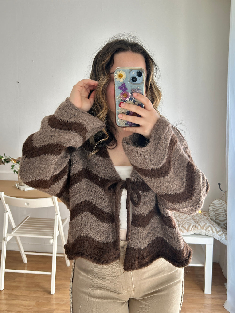 Gilet à rayures à noeuds Noeline