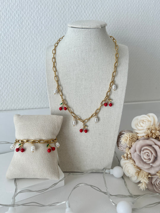 Collier doré Cherry