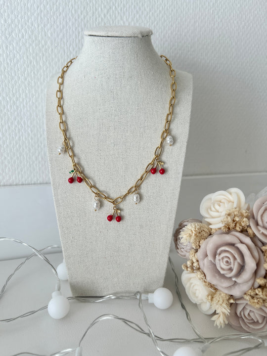 Collier doré Cherry