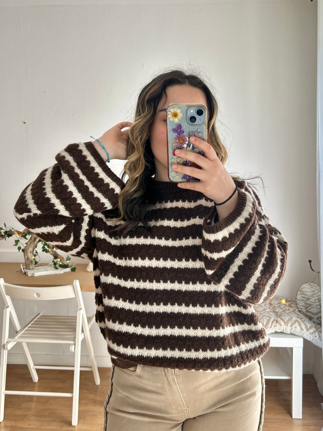 Pull à rayures Aurore