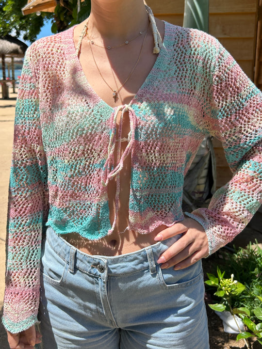 Gilet en crochet Arlequin