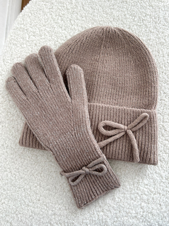 Gants brillants à noeud Constance