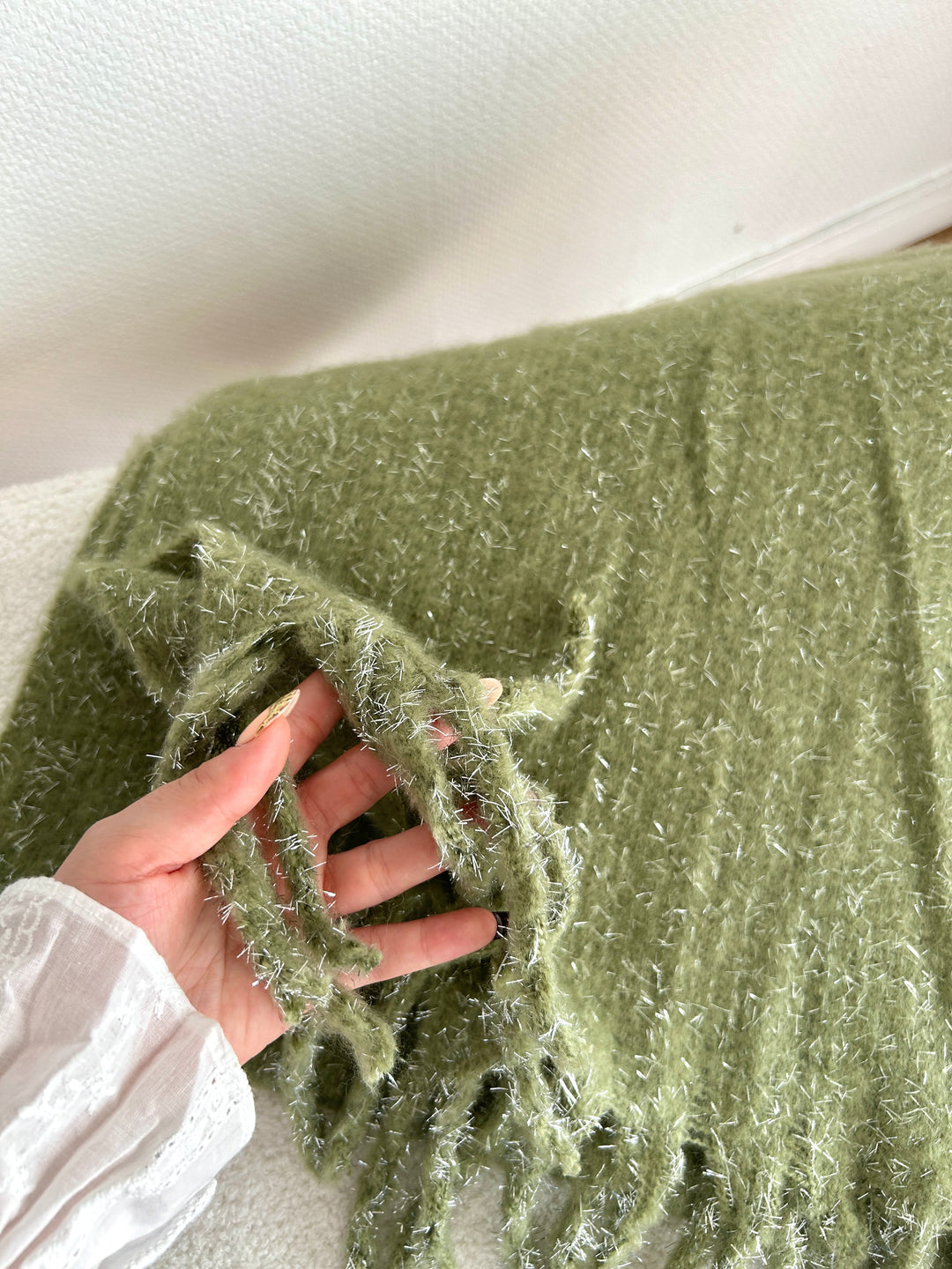 Echarpe en laine brillante Icy