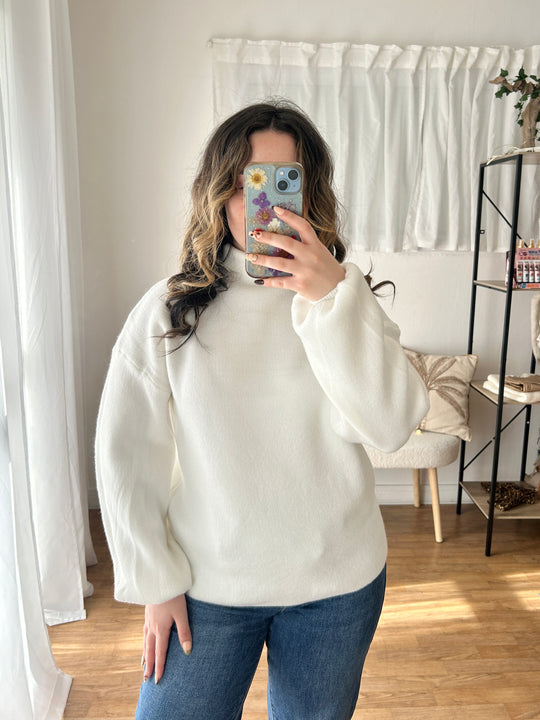 Pull blanc parfait Snowy
