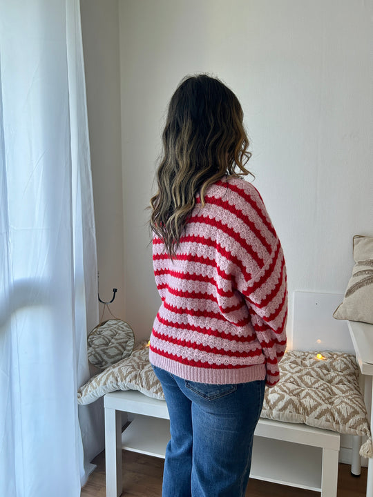 Pull à rayures Aurore