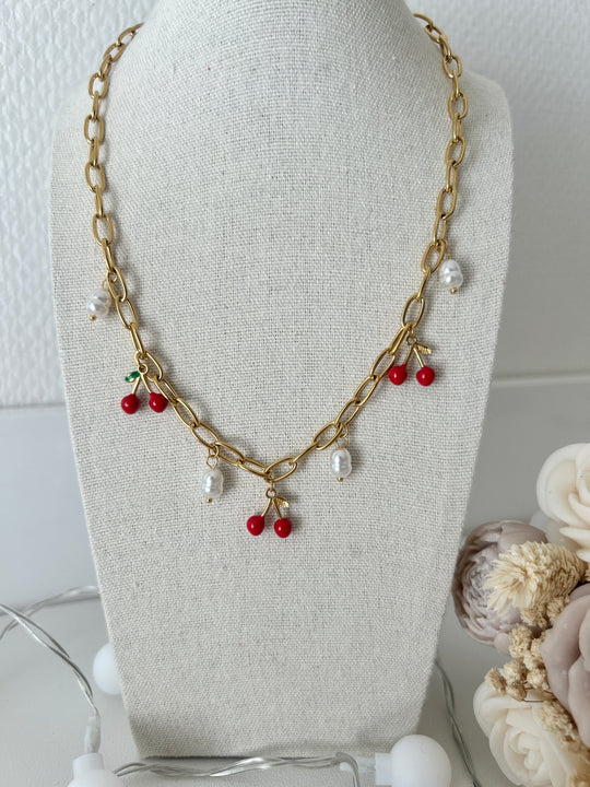 Collier doré Cherry
