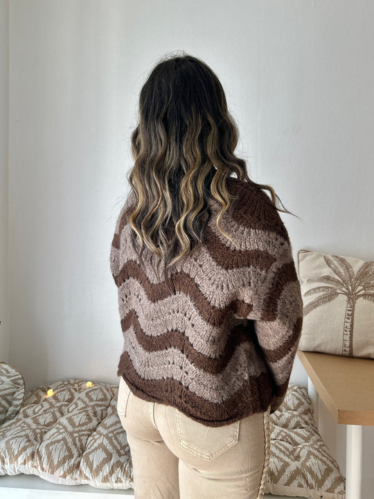 Gilet à rayures à noeuds Noeline