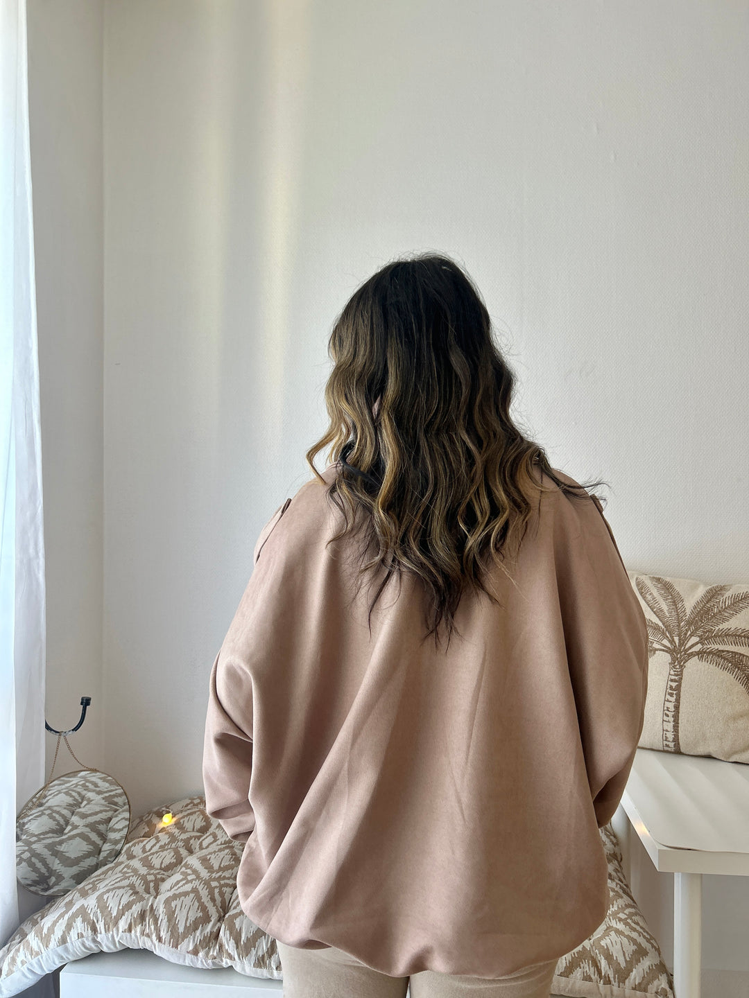 Veste camel léopard Cassandre