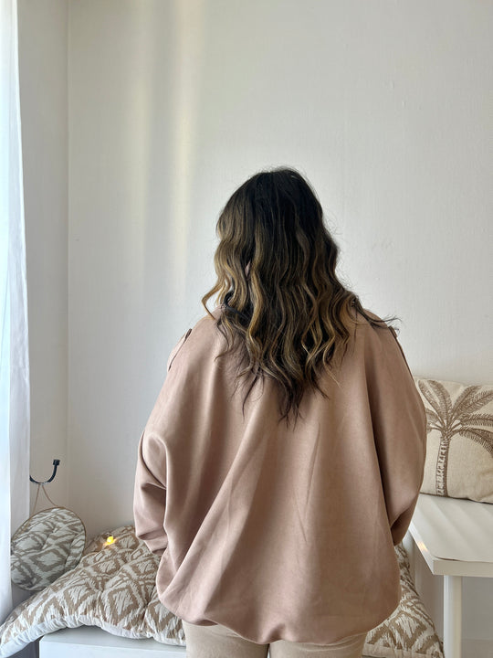 Veste camel léopard Cassandre