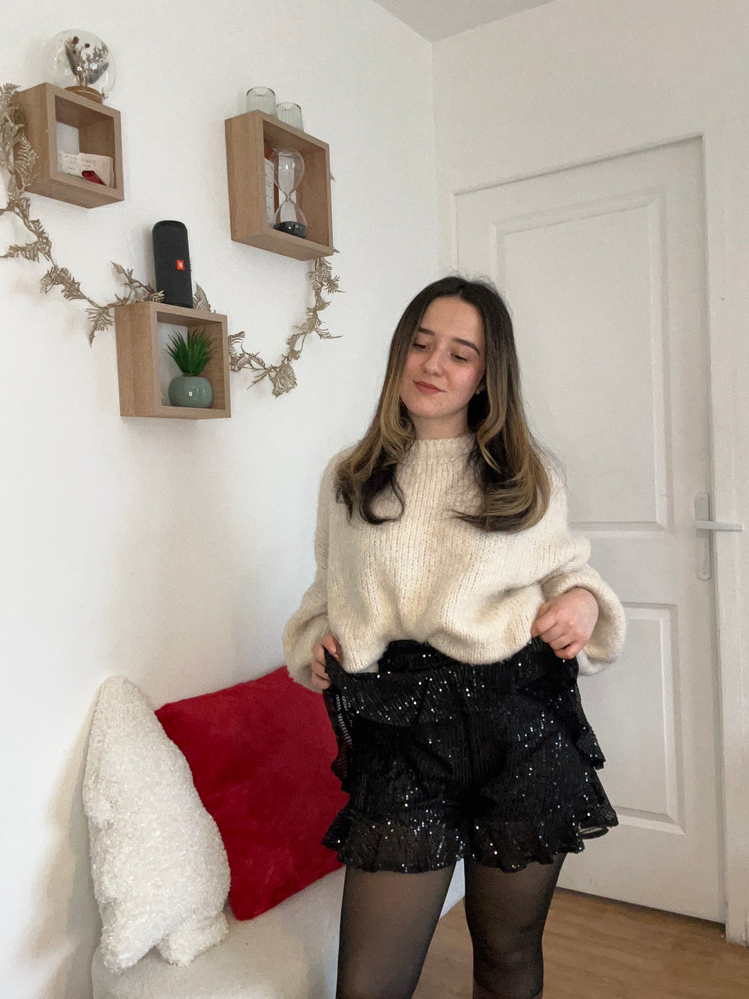 Jupe-short à sequins Roxanne