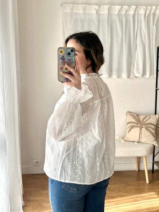Blouse avec dentelle Naya