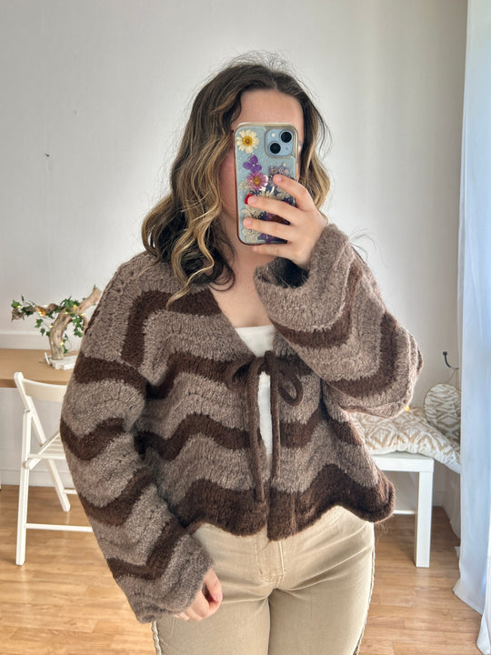 Gilet à rayures à noeuds Noeline