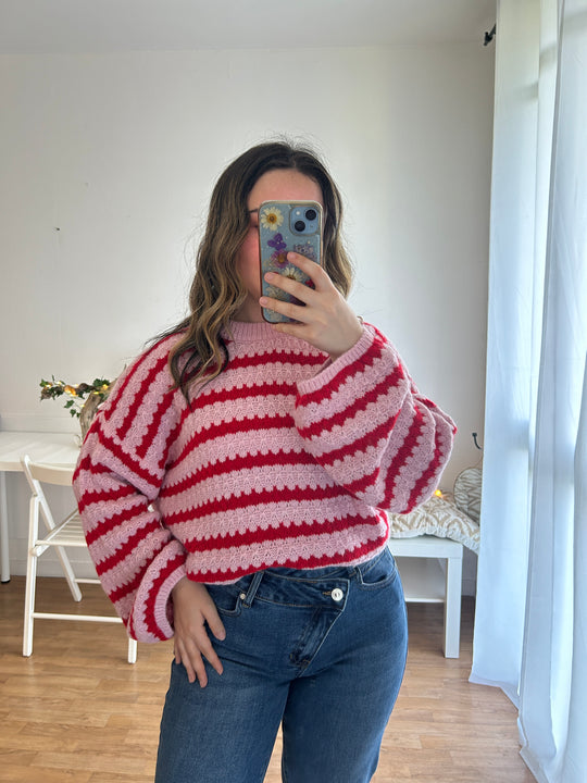 Pull à rayures Aurore