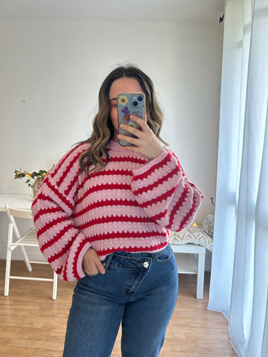 Pull à rayures Aurore