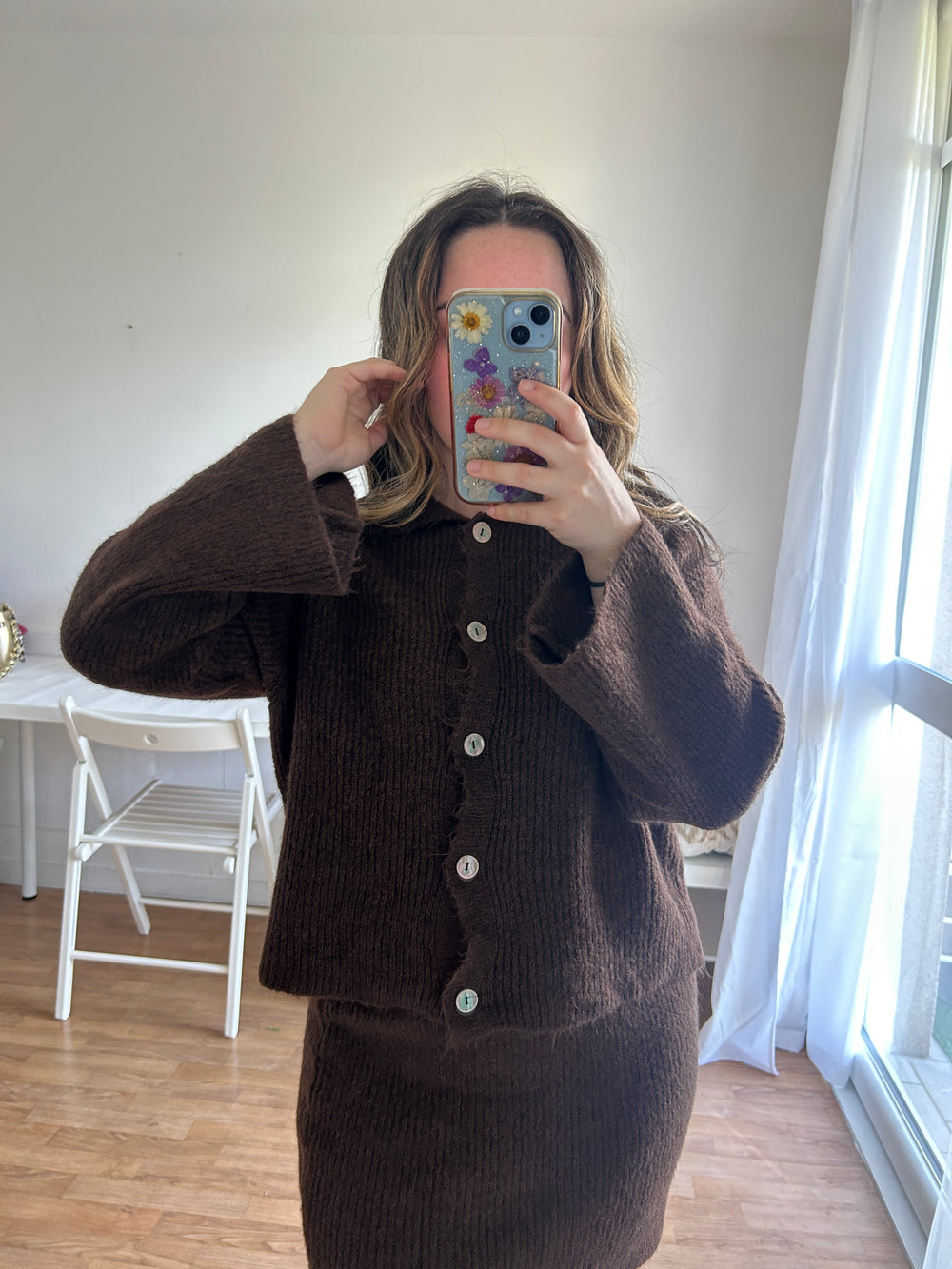 Ensemble jupe chocolat Ambre