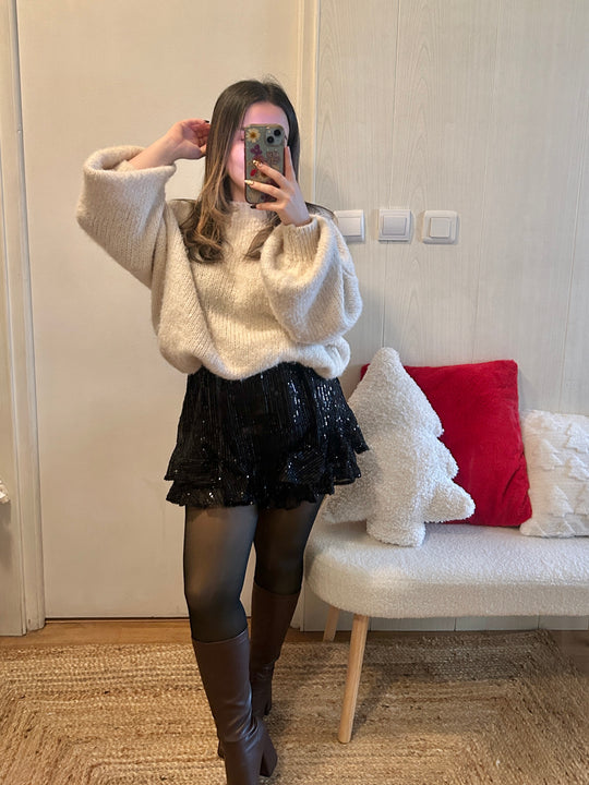 Jupe-short à sequins Roxanne