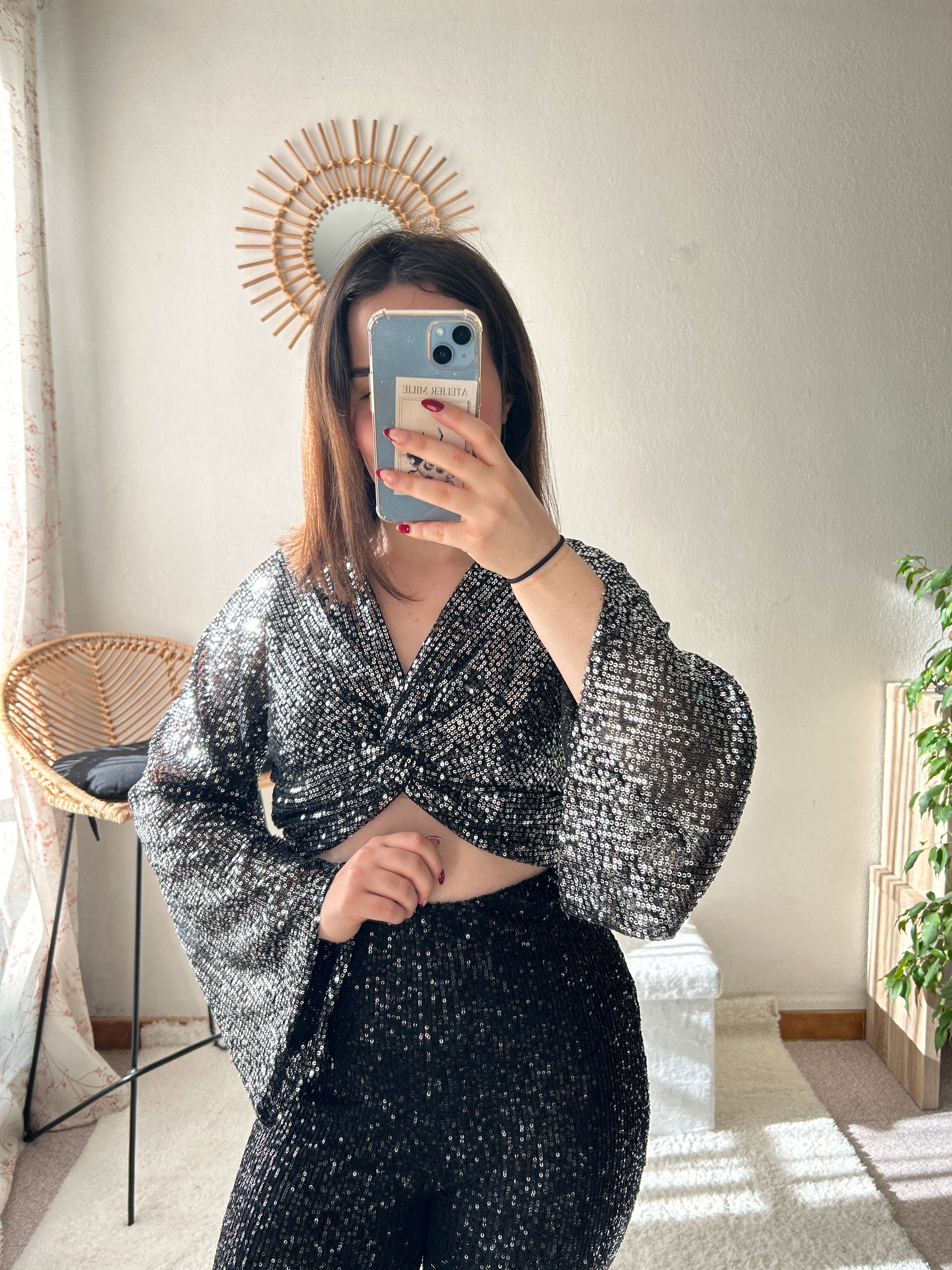 full sleeve sequin top