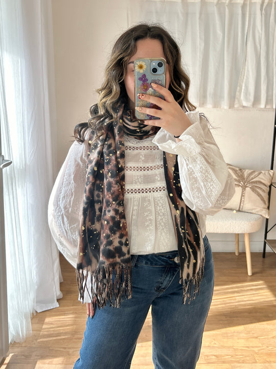 Echarpe léopard Savage