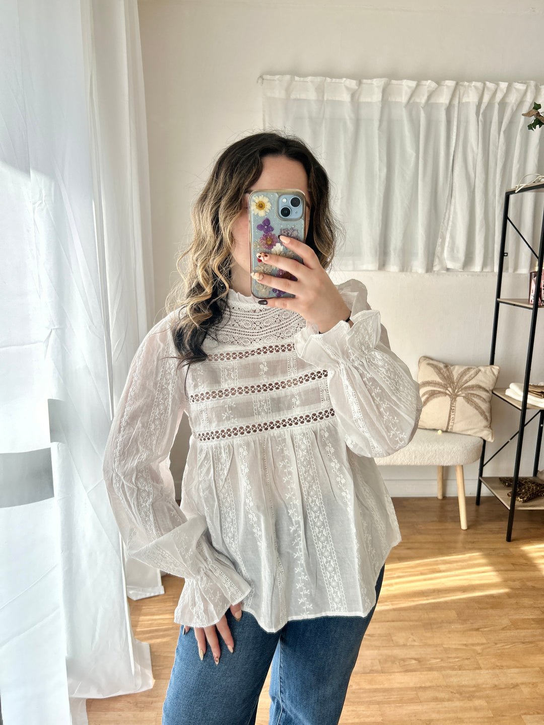 Blouse avec dentelle Naya
