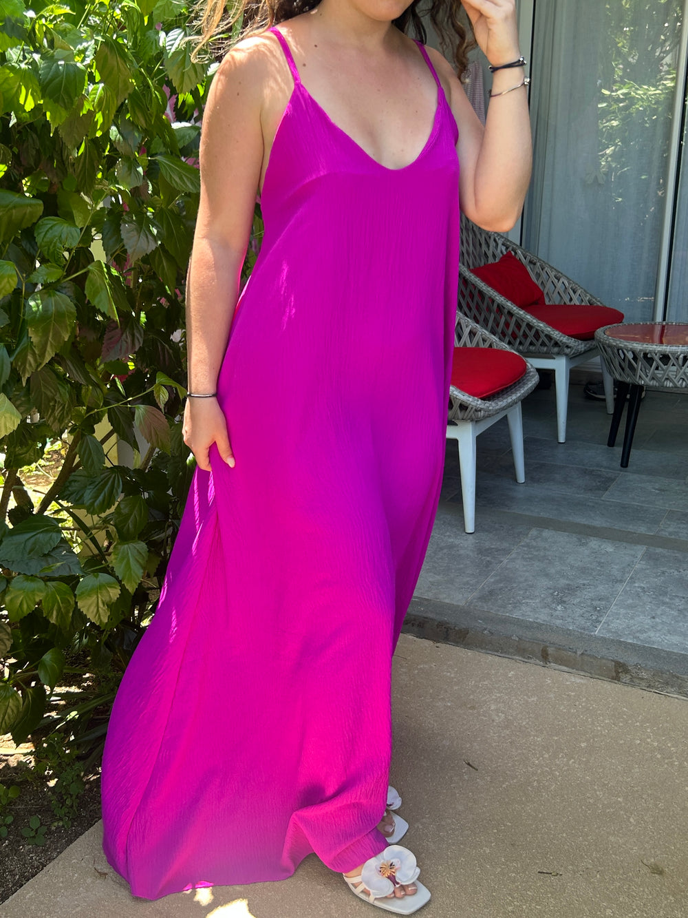 Robe bijoux magenta