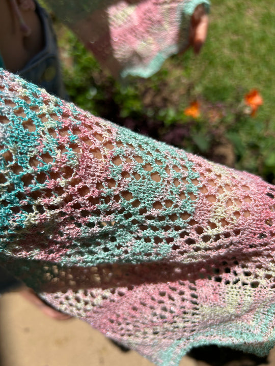 Gilet en crochet Arlequin