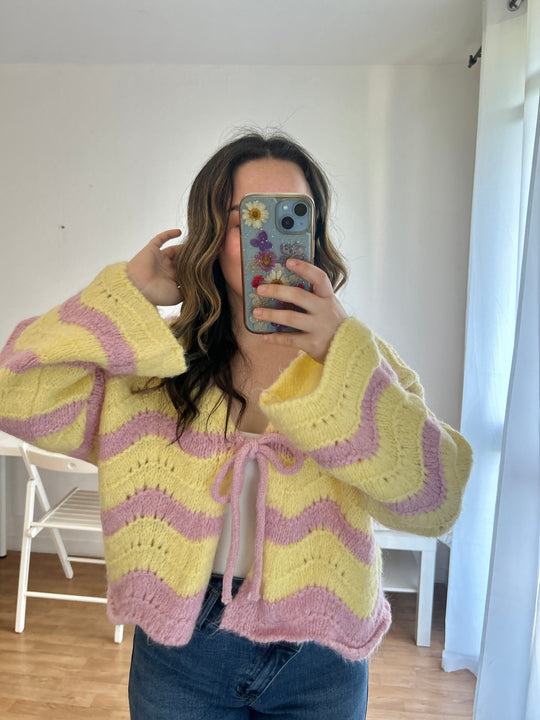 Gilet à rayures à noeuds Noeline