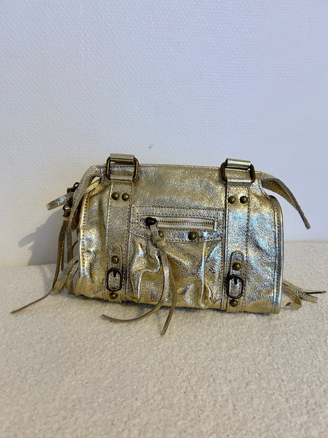 Sac en cuir brillant