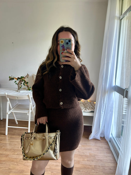 Ensemble jupe chocolat Ambre