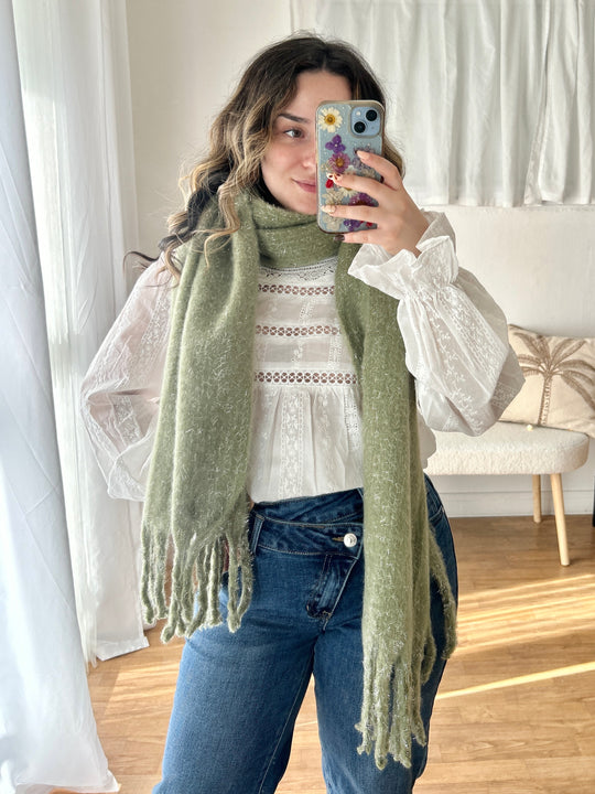 Echarpe en laine brillante Icy