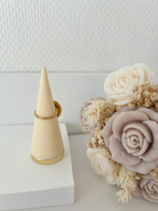 Bague pierre Blanche