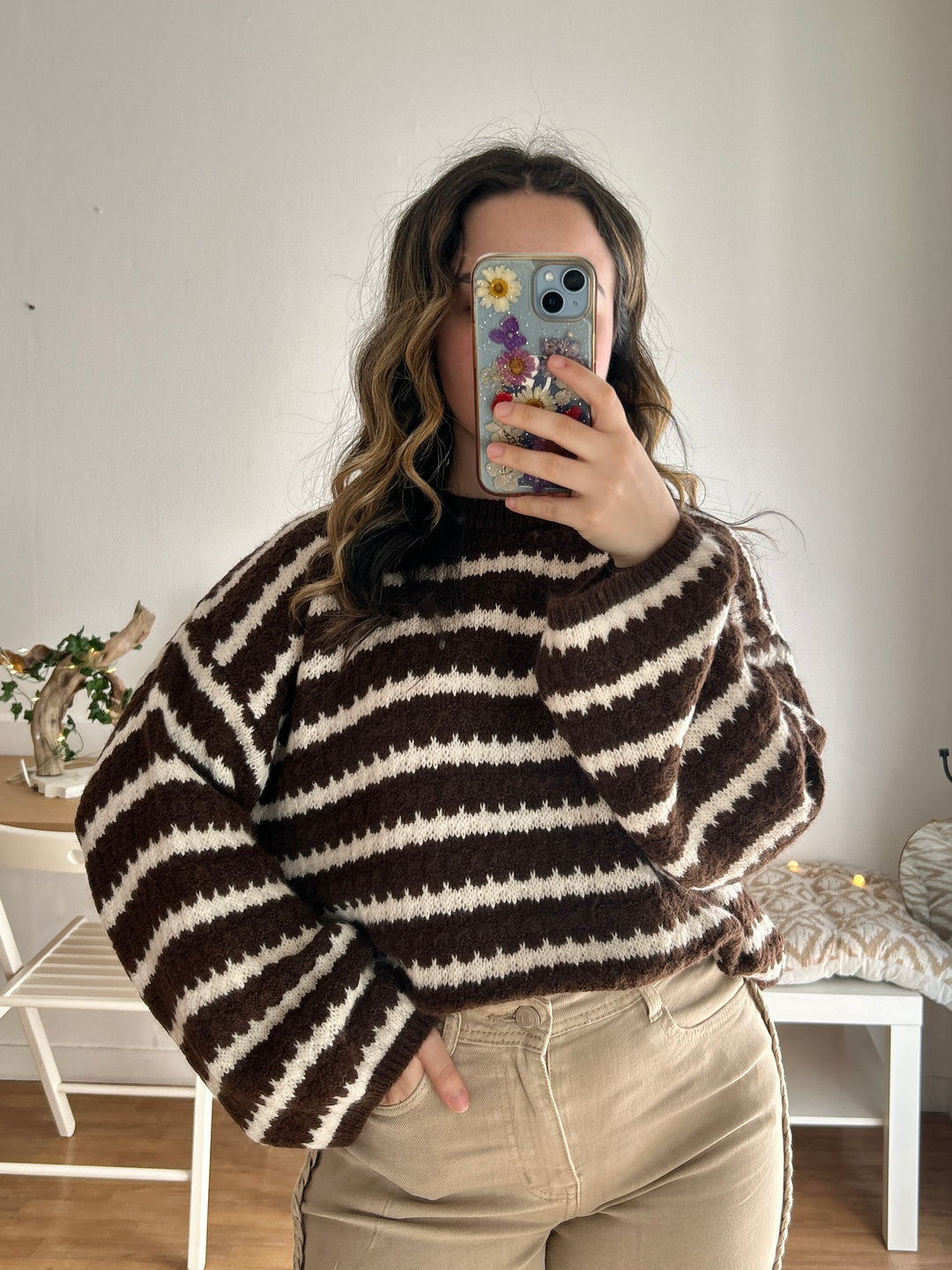 Pull à rayures Aurore