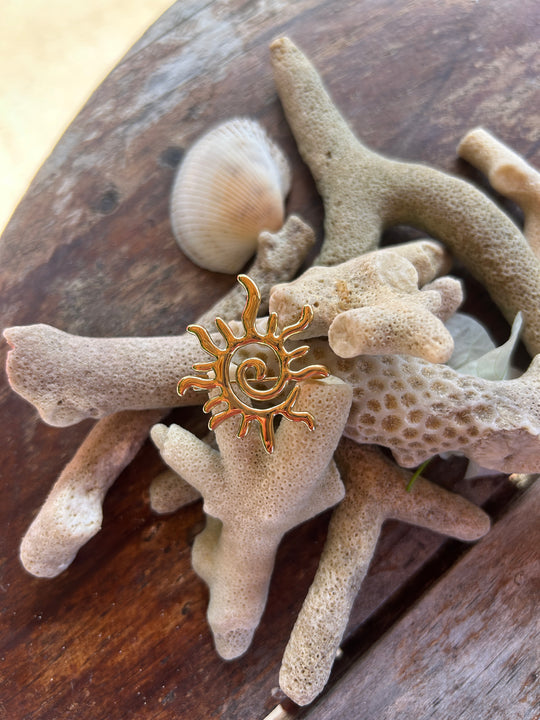 Broche soleil en acier inoxydable