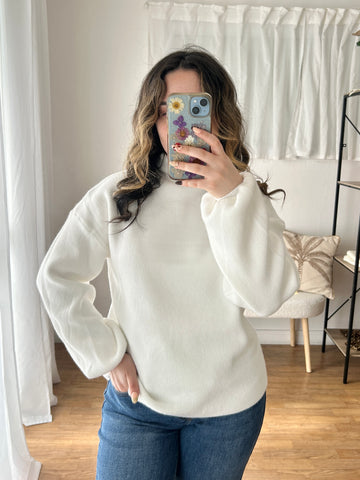 Pull blanc parfait Snowy