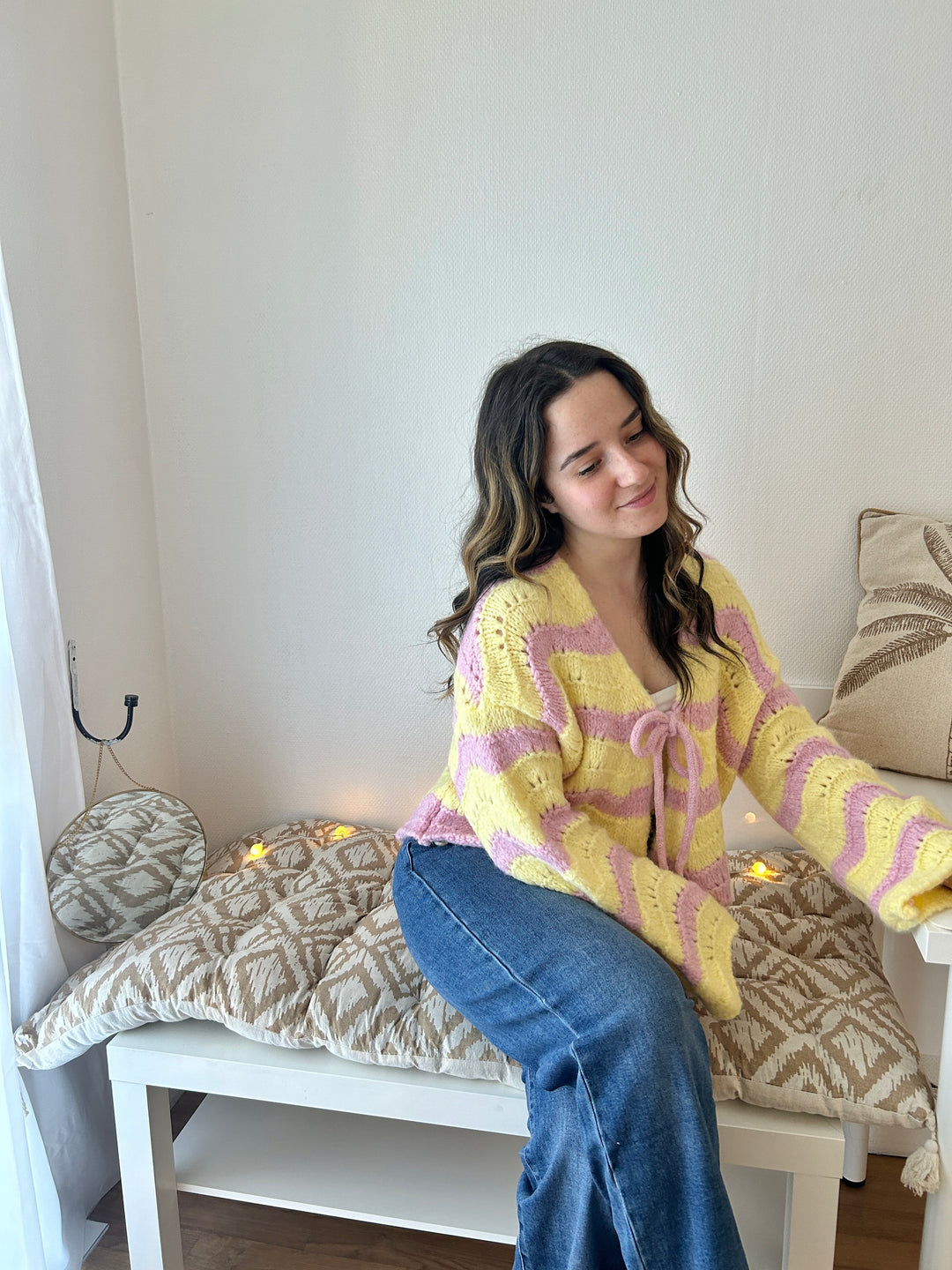 Gilet à rayures à noeuds Noeline