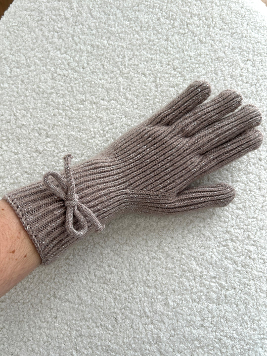 Gants brillants à noeud Constance