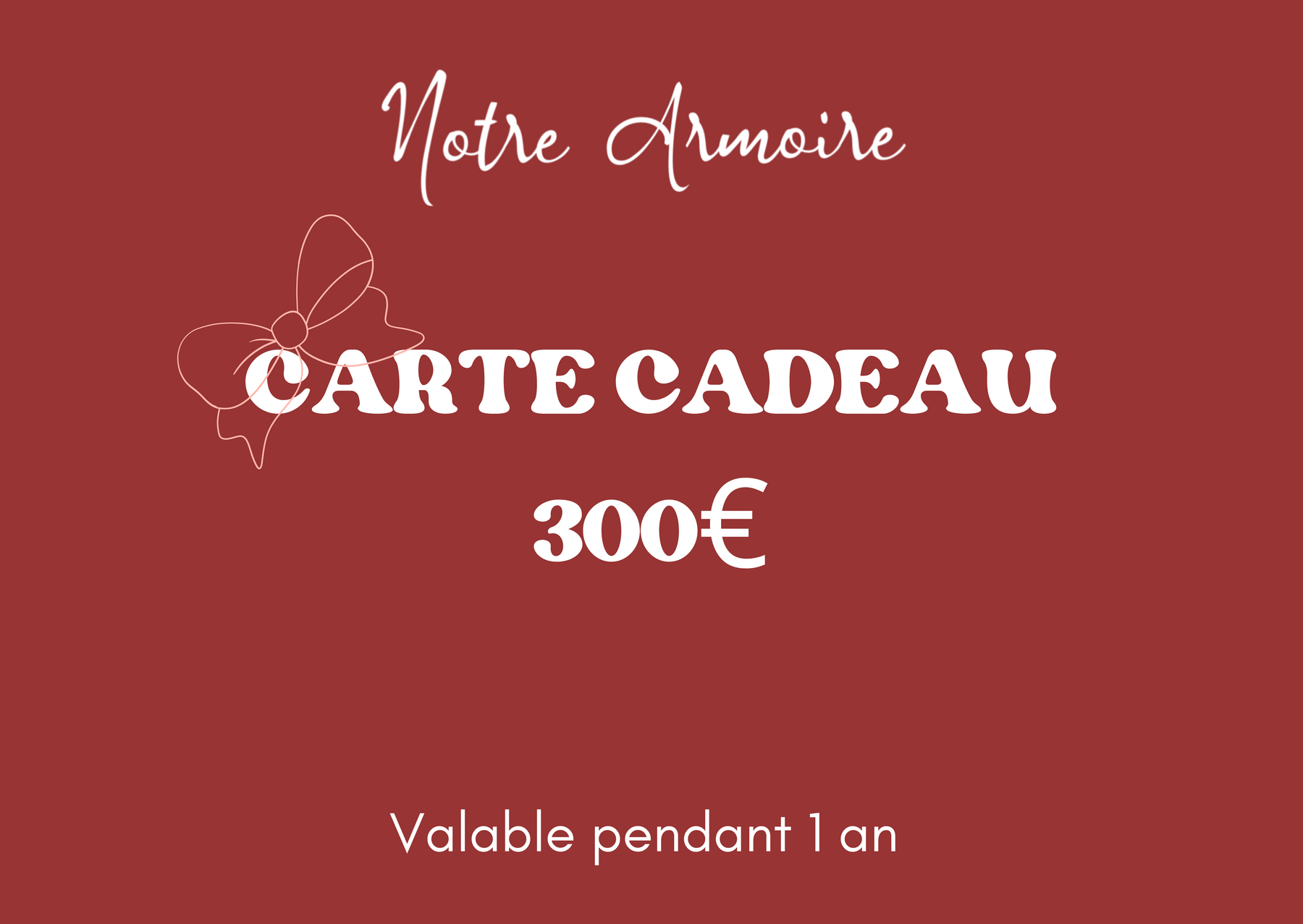 Carte cadeau / 300 euros