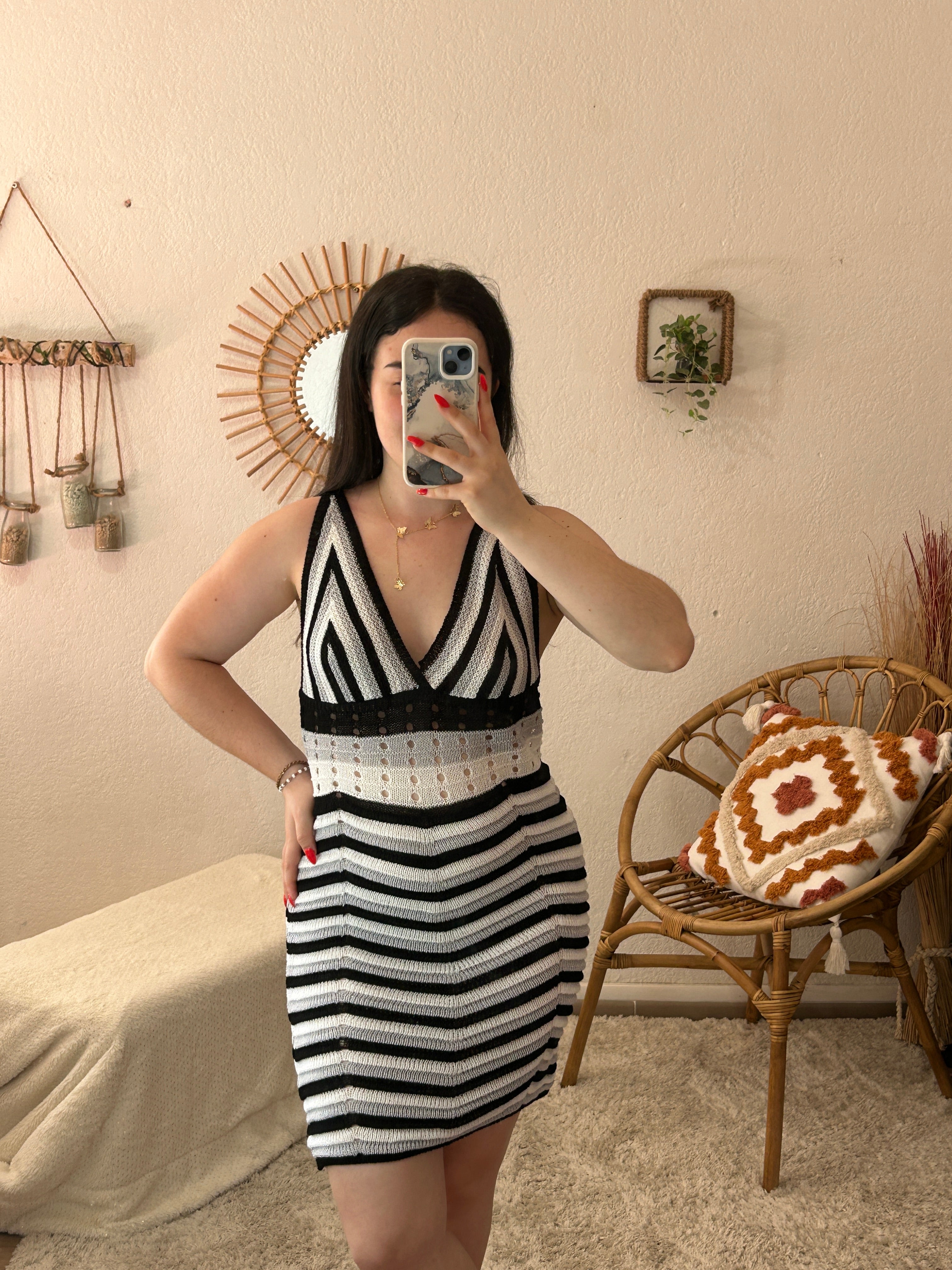 Robe maille courte best sale